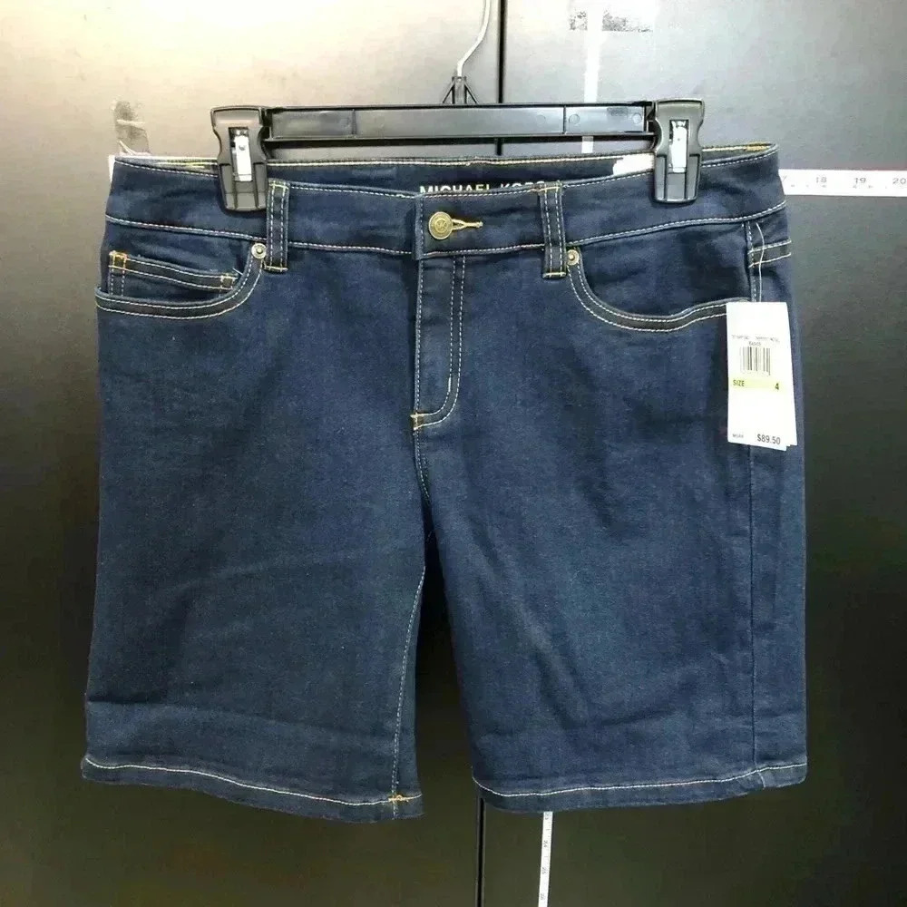 MICHAEL KORS Overdyed Indigo Denim, 5 pockets,belt loop, logo
